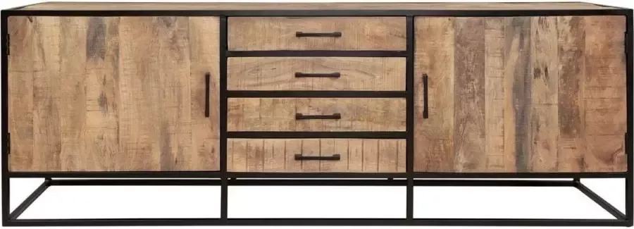 Dressoir industrieel Dressoir Sanne Mangohout dressoir 210 cm