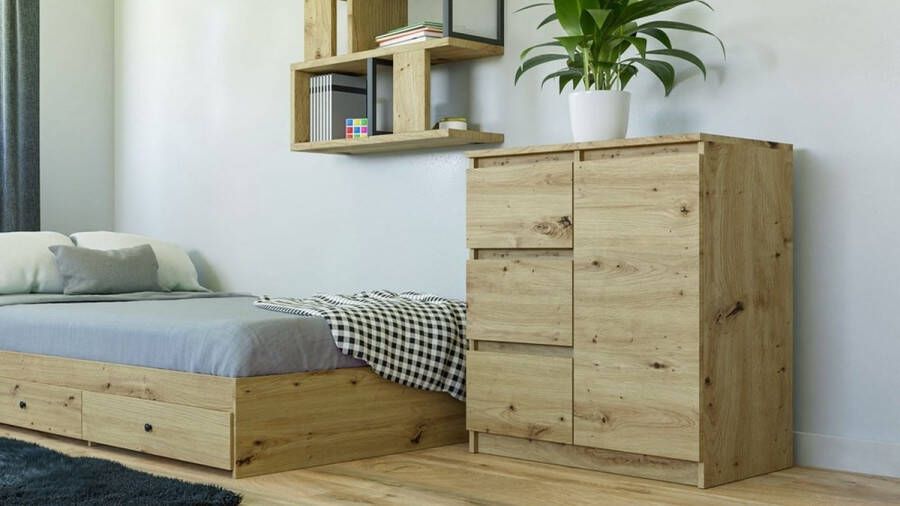 Dressoir kast 3 lades 1 deur Eiken