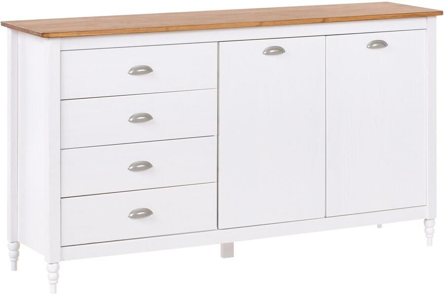 Beliani Sideboard met 2 deuren SHILLINGTON Dennenhout Wit