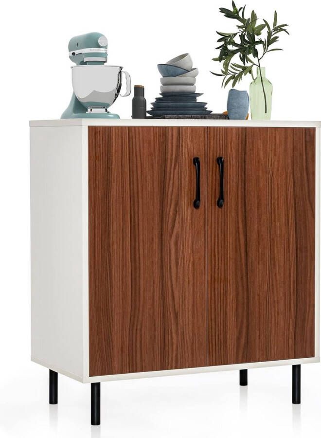 Dressoir met 5-voudig verstelbare plank commode van hout 72 x 40 x 80 5 cm modern