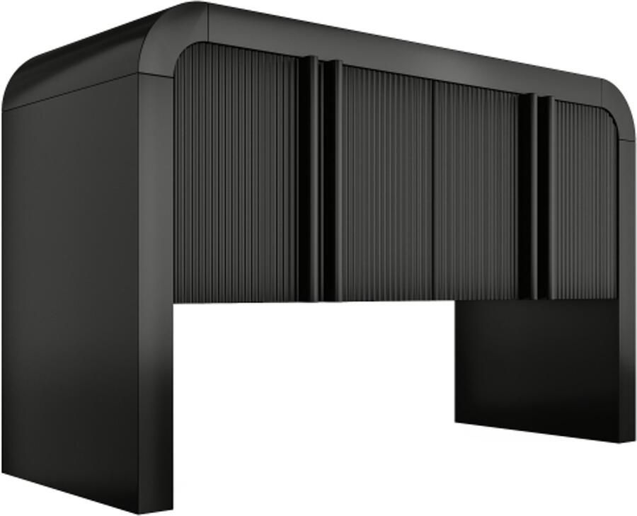 GOTAGEE Dressoir met afgeronde hoeken moderne elegantie met magnetische deuren met anti-kantelvoorziening voor keuken eetkamer woonkamer huis zwart