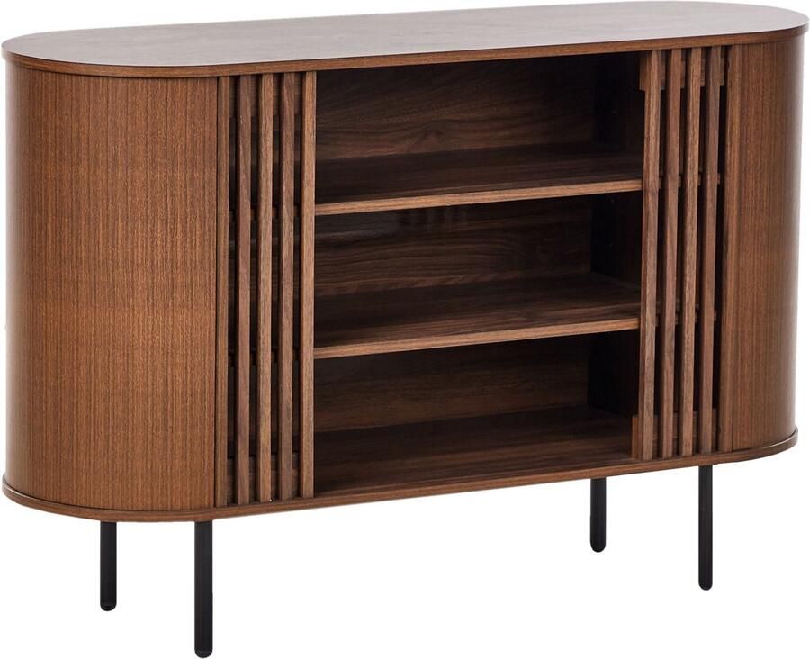 Beliani TAROON Sideboard Donkerbruin Vezelplaat