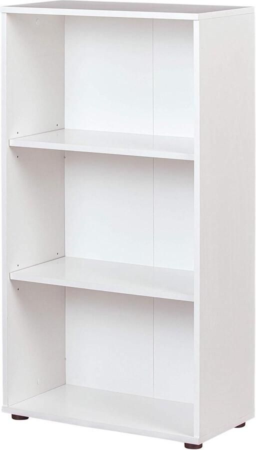 Drie vakken boekenkast wit 60 x 110 x 30 cm