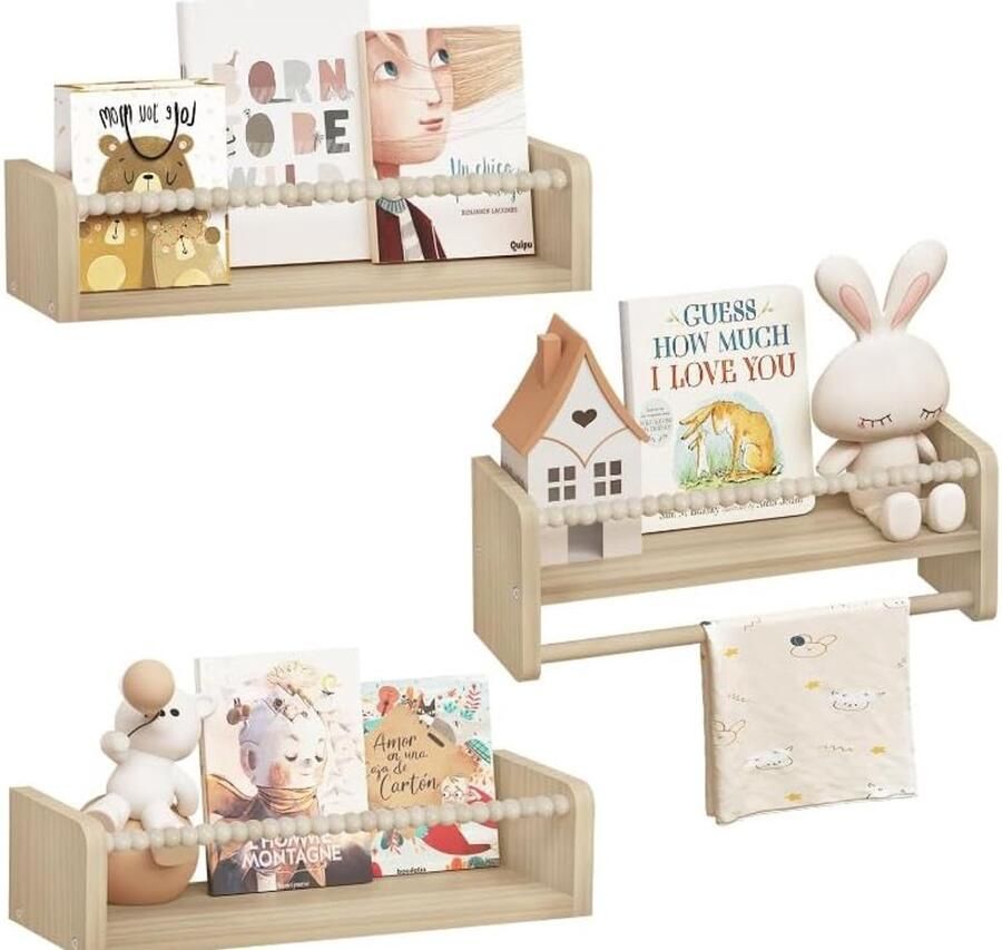 Driedelig wandrek ruimtebesparend set van 3 geschikt voor kinderkamer