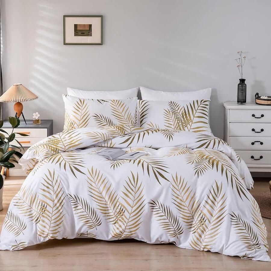Driedelige beddengoedset 100% polyester 220 x 240 cm modern design