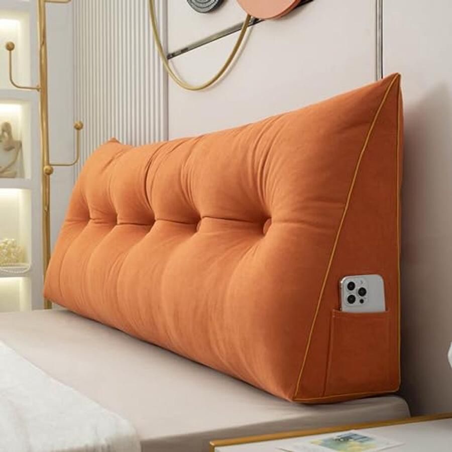 Driehoekig wigkussen voor bed en bank Perfecte ondersteuning voor lezen en tv kijken