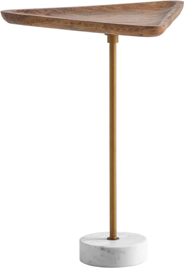 Driehoekige bijzettafel Moderne bijzettafel Handgemaakte accenttabel Uniek ontwerp 45 cm x 40 cm x 55 cm