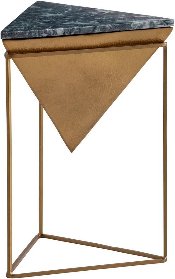 Driehoekige bijzettafel Moderne bijzettafel marmeren tafel uniek ontwerp 37 cm x 37 cm x 53 cm