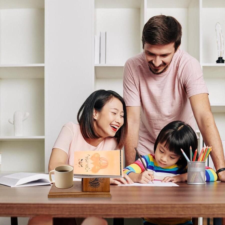 Driehoekige boekhouder voor kleine leesboekenkast Premium eenvoudige leesaccessoires voor kantoor bureau bibliotheek of tafeldecoratie Ideaal voor koffie- en boekenliefhebbers Geschenkidee