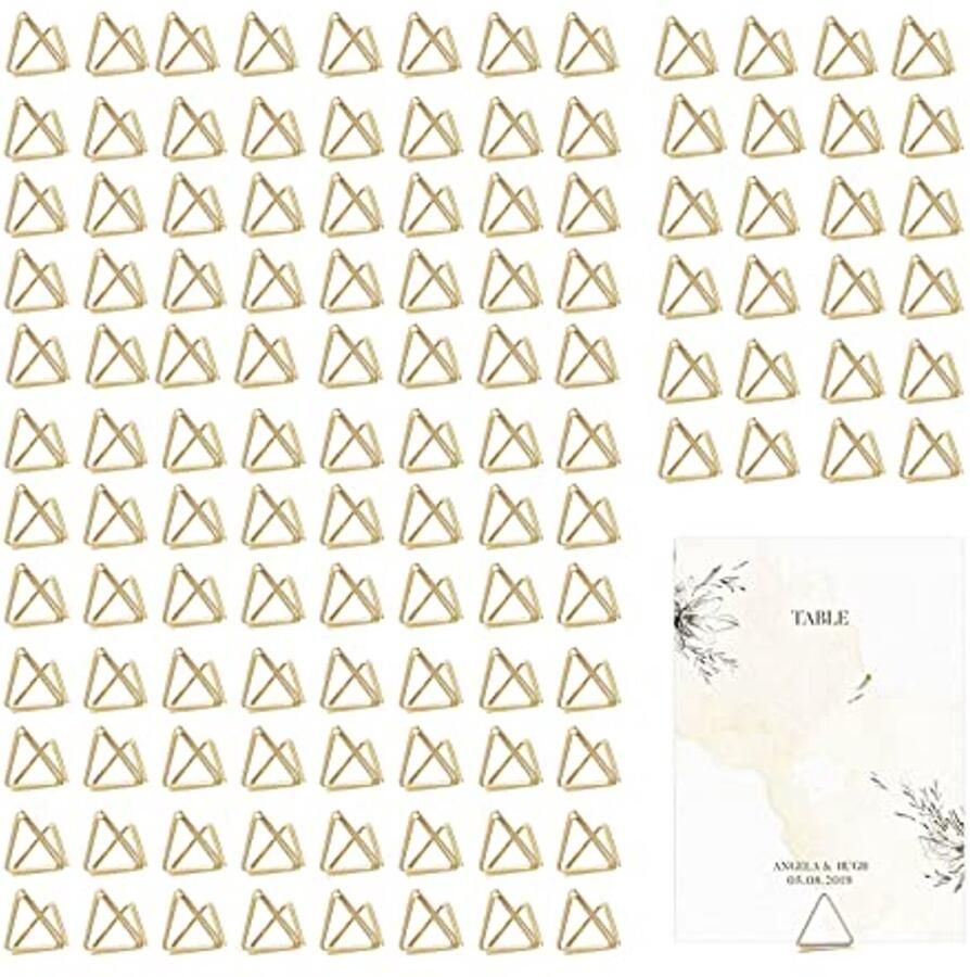 Driehoekige Tafelkaarthouders 120 Stuks voor Bruiloften en Feesten