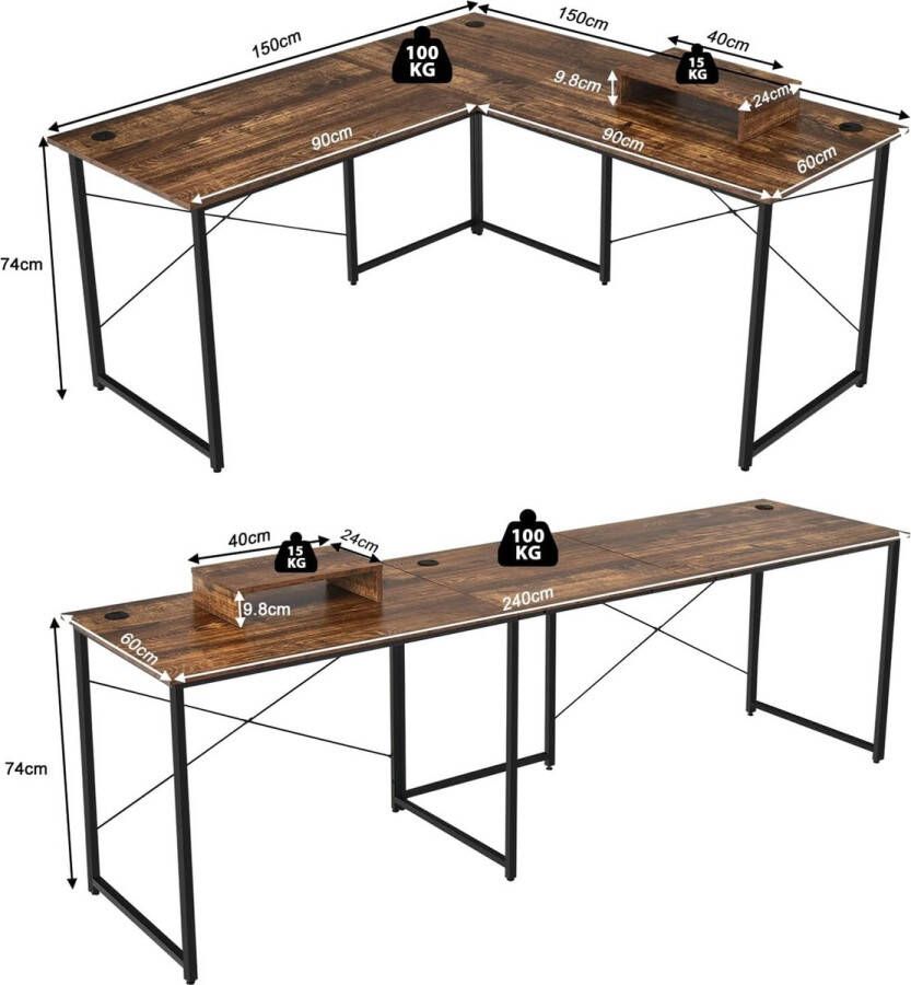 Drietraps salontafel bijzettafel met wieltjes metalen buis vochtbestendig mobiele koffietafel woonkamertafel voor woonkamer werkkamer slaapkamer (natuur)