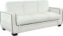 Driezits bedbank van kunstleer NATY Wit L 215 cm x H 91 cm x D 86 cm - Thumbnail 2