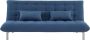 Driezits bedbank van stof HORNET Blauw L 190 cm x H 86 cm x D 106 cm - Thumbnail 3