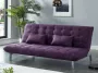 Driezits bedbank van stof HORNET Purper L 190 cm x H 86 cm x D 106 cm - Thumbnail 1