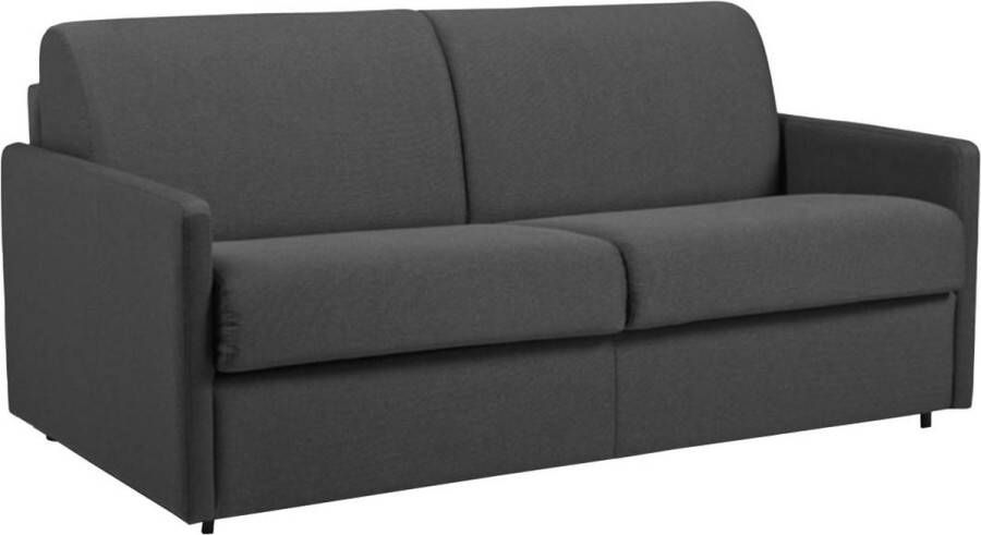 Driezits express bedbank van stof CALIFE Grijs Slaap afmeting 140 cm matras 18 cm L 170 cm x H 97 cm x D 94 cm - Foto 3