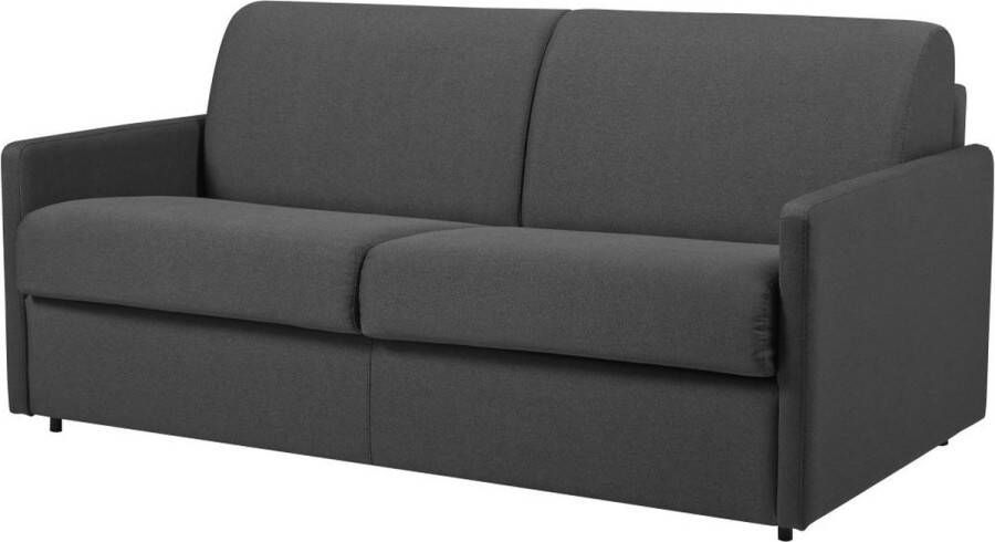 Vente-unique Driezits express bedbank van stof CALIFE Grijs Slaap afmeting 140 cm matras 22 cm L 170 cm x H 99 cm x D 94 cm - Foto 4