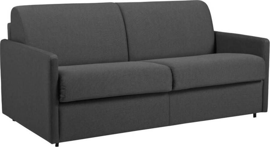 Vente-unique Driezits express bedbank van stof CALIFE Grijs Slaap afmeting 140 cm matras 22 cm L 170 cm x H 99 cm x D 94 cm - Foto 3