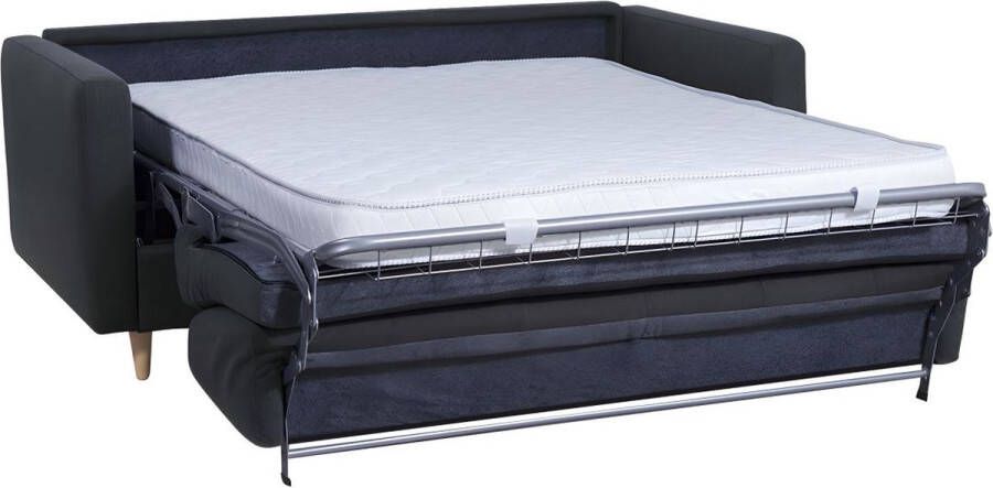 Driezits express bedbank van stof GANOA Antraciet L 186 cm x H 95 cm x D 95 cm - Foto 3