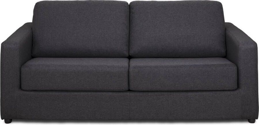 Vente-unique Driezits express slaapbank van antraciet stof DONETO L 194 cm x H 90 cm x D 223 cm - Foto 3