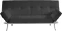 Vente-unique Driezits klik-klak slaapbank van kunstleer ESPOO II Zwart L 186 cm x H 85 cm x D 90 cm - Thumbnail 1