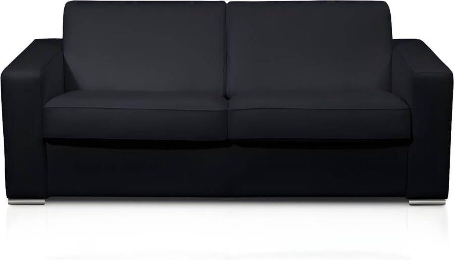 LINEA SOFA Driezits slaapbank 100% buffelleer DELECTEA II Zwart L 200 cm x H 84 cm x D 100 cm - Foto 3