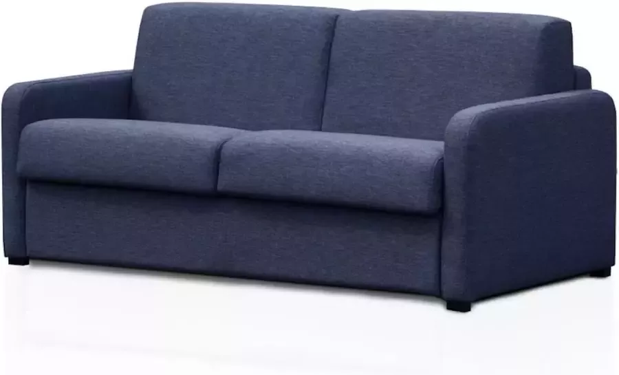 Driezits slaapbank met matras van stof TOMAKA Blauw L 178 cm x H 85 cm x D 96 cm