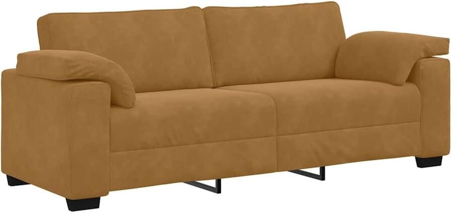 VidaXL 3-zitsbank bruin 220x77x82 cm fluweel