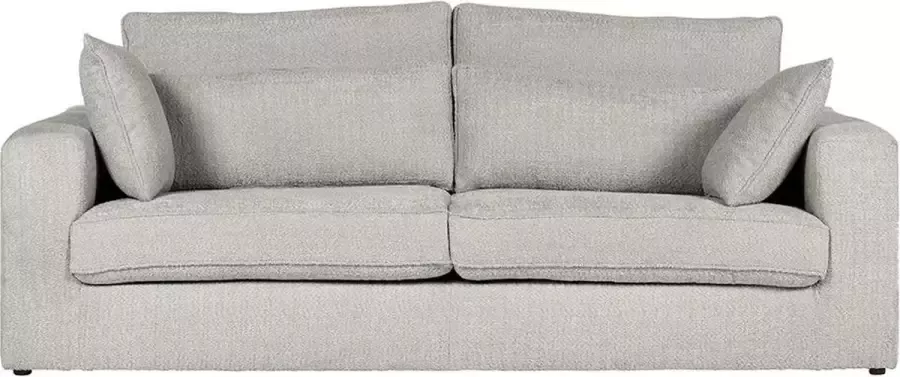 Vente-unique Driezitsbank in grijze teddy stof MONDOVI L 217 cm x H 90 cm x D 103 cm - Foto 4