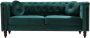 Driezitsbank in smaragdgroene fluweel TURNER L 190 cm x H 79 cm x D 77 cm - Thumbnail 2
