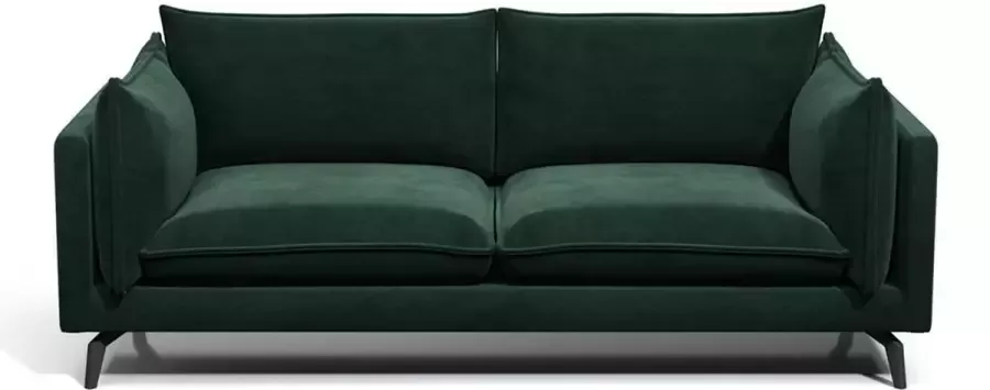 Pascal Morabito Driezitsbank KESTREL van velours Groen van L 209 cm x H 85 cm x D 87 cm - Foto 3