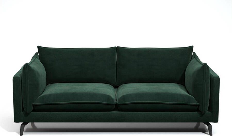 Pascal Morabito Driezitsbank KESTREL van velours Groen van L 209 cm x H 85 cm x D 87 cm