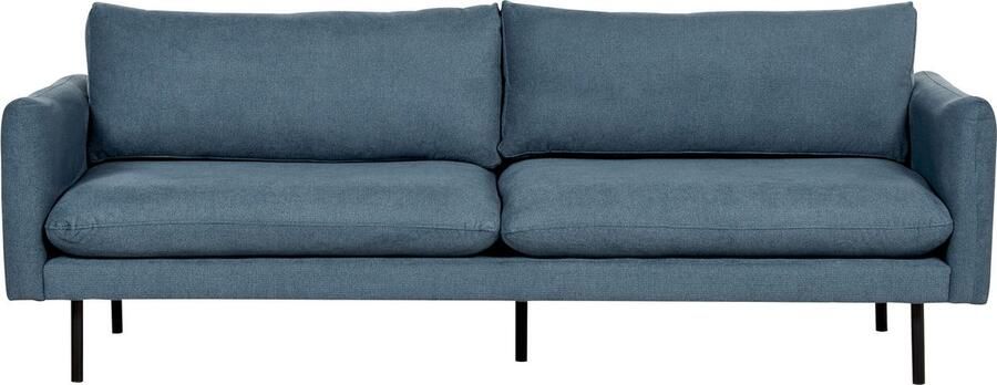 Beliani VINTERBRO Driezitsbank Blauw Polyester