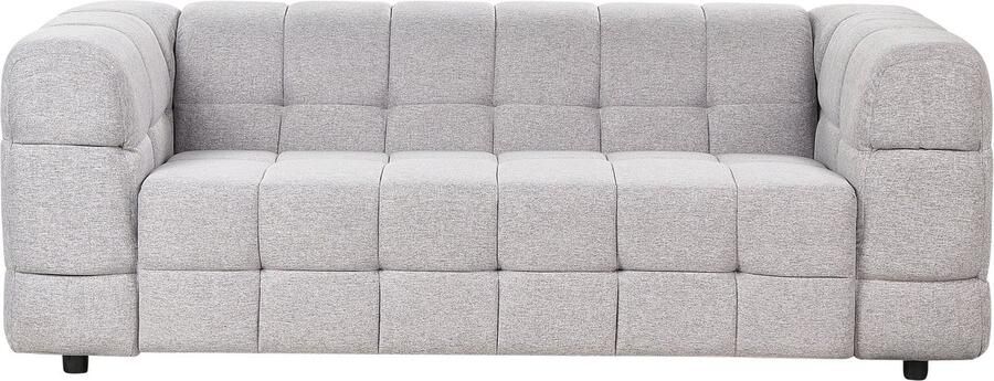 Beliani MULLOLA Driezitsbank Lichtgrijs Polyester