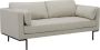 Maison Céphy Driezitsbank van beige stof en metalen poten ISABELLA L 189 cm x H 83 cm x D 89 cm - Thumbnail 2