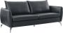 LINEA SOFA Driezitsbank van leer Zwart LADOGA L 212 cm x H 90 cm x D 90 cm - Thumbnail 2