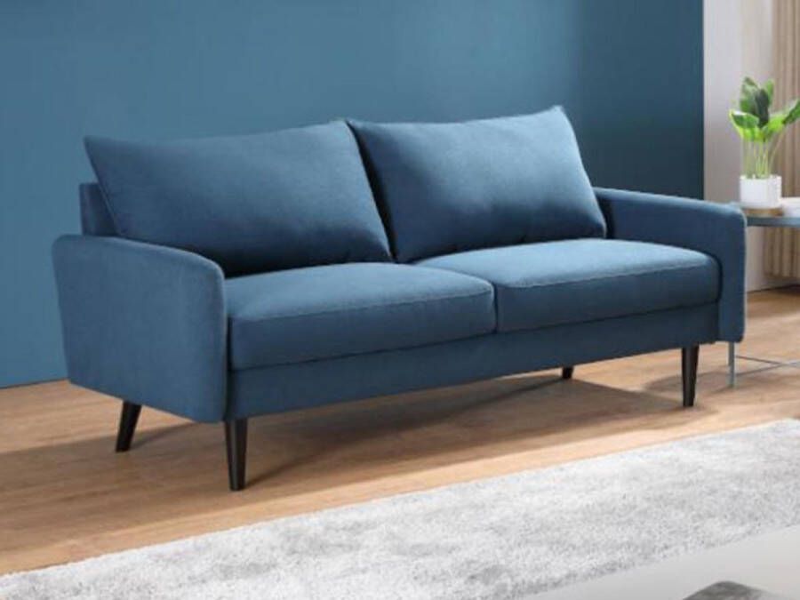 Vente-unique Driezitsbank van stof HALIA Blauw L 175 cm x H 83 cm x D 81 cm - Foto 2