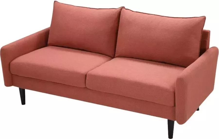 Vente-unique Driezitsbank van stof HALIA Terracotta L 175 cm x H 83 cm x D 81 cm - Foto 3