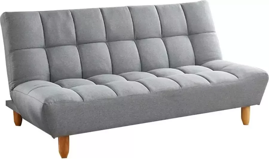 Vente-unique Driezitsbedbank Klik-Klak van stof ESTEBAN grijs L 182 cm x H 87 cm x D 97 cm - Foto 2