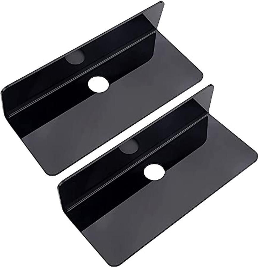 Drijvend Opbergrek Set van 2 Zwevende Planken voor Wandmontage Modern Metaal Wandrek voor Woonkamer Keuken Slaapkamer