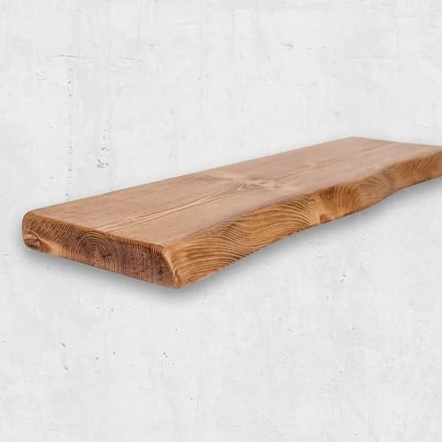 Drijvende Eiken Plank Massief Houten Wandplank voor Rustieke Interieur