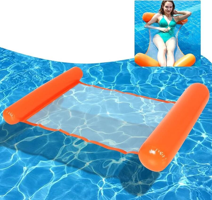 Drijvende hangmat opblaasbaar drijvend bed voor zwembad en strandvakantie waterhangmat