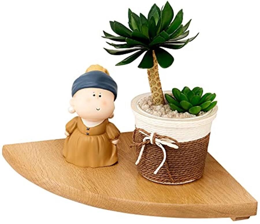 Drijvende Hoek Wandplank Hout Massief Eiken Wandplanken voor Badkamer Keuken Slaapkamer en Woonkamer