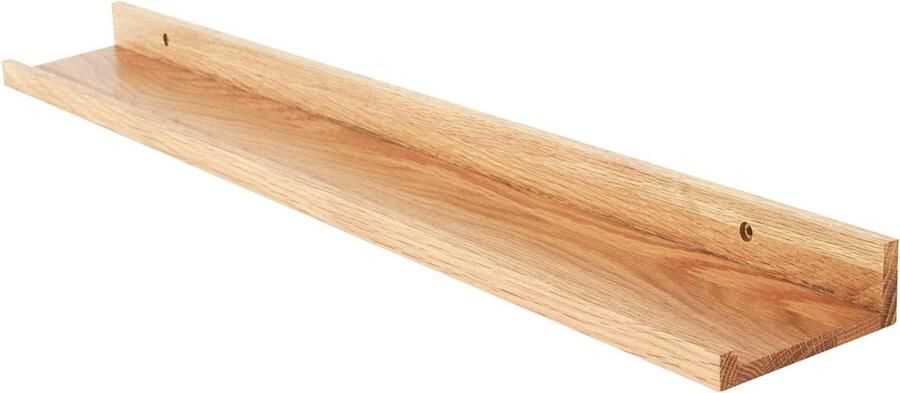 Drijvende plank muur creatieve U-vormige houten plank Massief eiken Display rekken woonkamer kantoor 90cm houtkleur RF-GB545 Wandplanken & -rekken