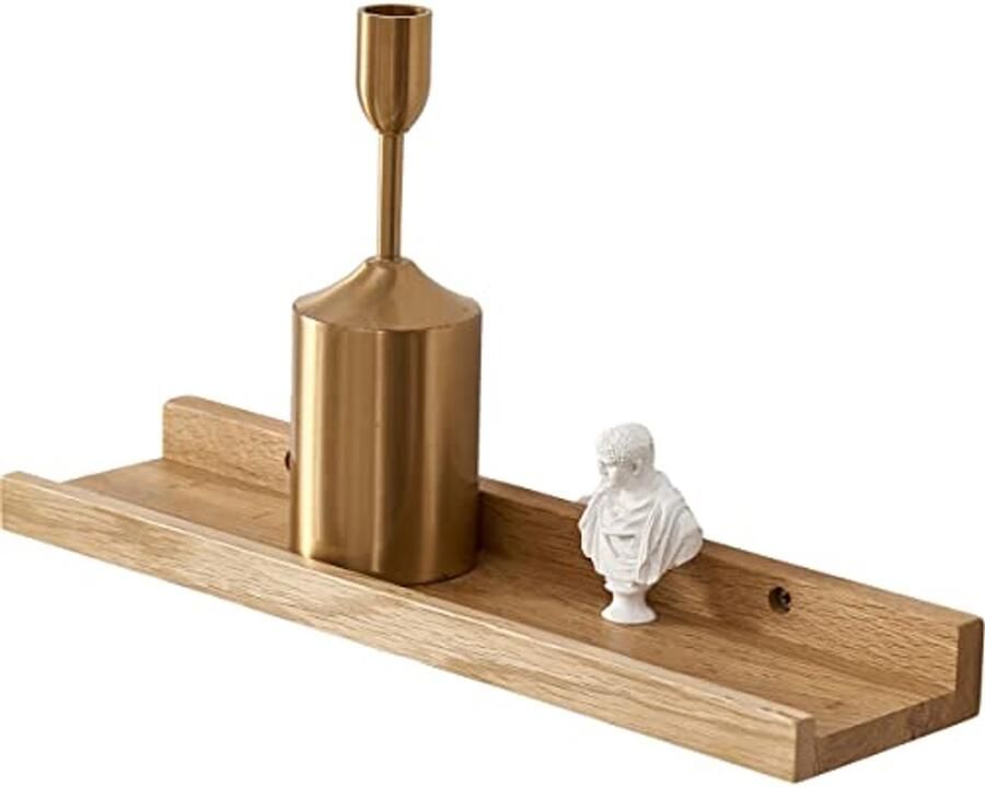 Drijvende plank van massief eikenhout Wandplank voor woonkamer slaapkamer keuken en badkamer