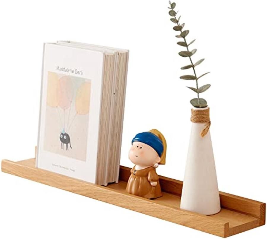 Drijvende Plank van Natuurlijk Eiken Hout voor Wandopslag 24 Inch Wandplank voor Slaapkamer Woonkamer en Keuken