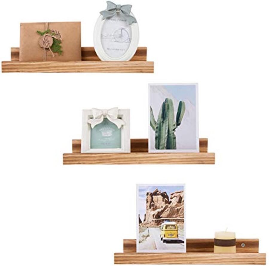 Drijvende Wandplank Set van 2 17 Inch voor Slaapkamer Kantoor Woonkamer en Keuken