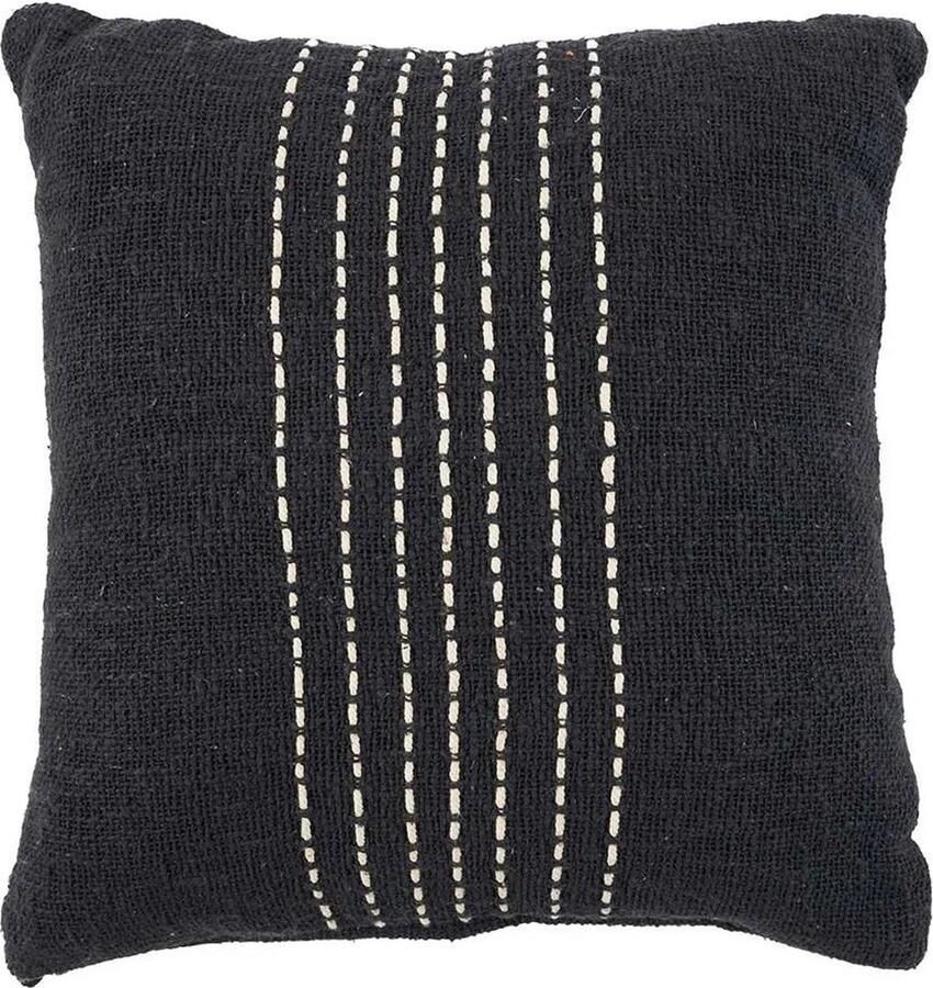 Rootz Living Rootz Drizle Kussenhoes Zwart Wit Kussensloop Sofa Accent Katoen Comfort 50cm x 50cm x 10cm
