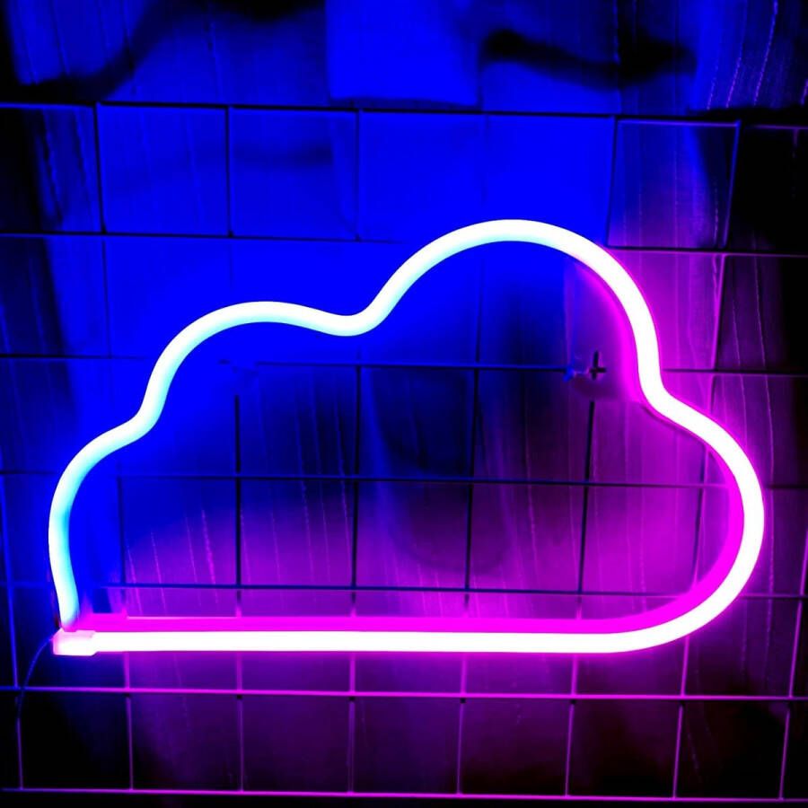 Dromerige Wolk Neon LED-Verlichting Sfeervolle Slaapkamer & Kinderkamer Lamp USB Batterij Aangedreven Perfect voor Huisdecoratie en Feestverlichting