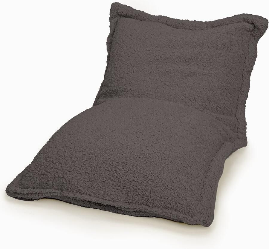 Drop & Sit zitzak zitkussen sfeervolle teddy bruin 100 X 150 cm extra comfortabel en zacht handgemaakt in de Benelux