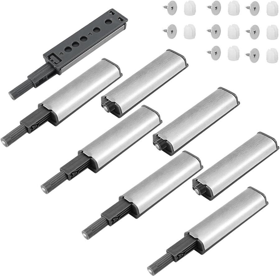 Drukdeuropener met Magneetsnappers 8 stuks Deurdemper voor Kasten en Laden Push to Open Mechanisme voor Dressoirs en Boten